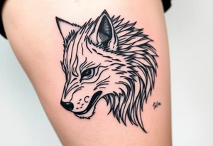 Fenrir wolf tattoo idea