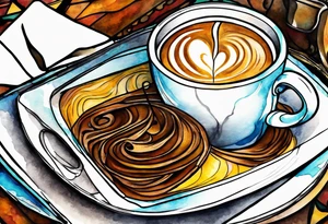 Music, coffee tattoo idea