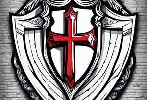 cross of st george on shield crusades tattoo idea