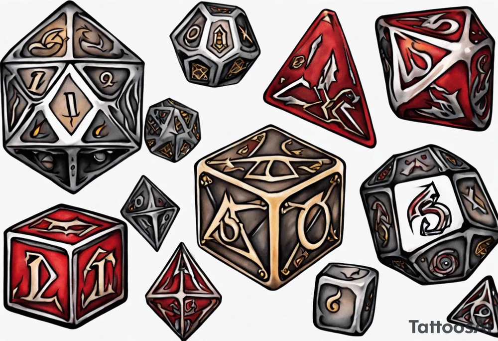 Dungeon and dragons dice tattoo idea