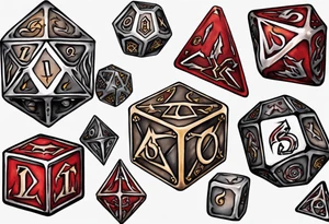 Dungeon and dragons dice tattoo idea