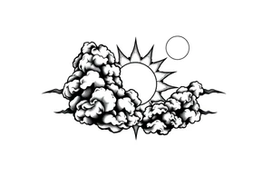 The clouds, the sun, and the moon tattoo idea