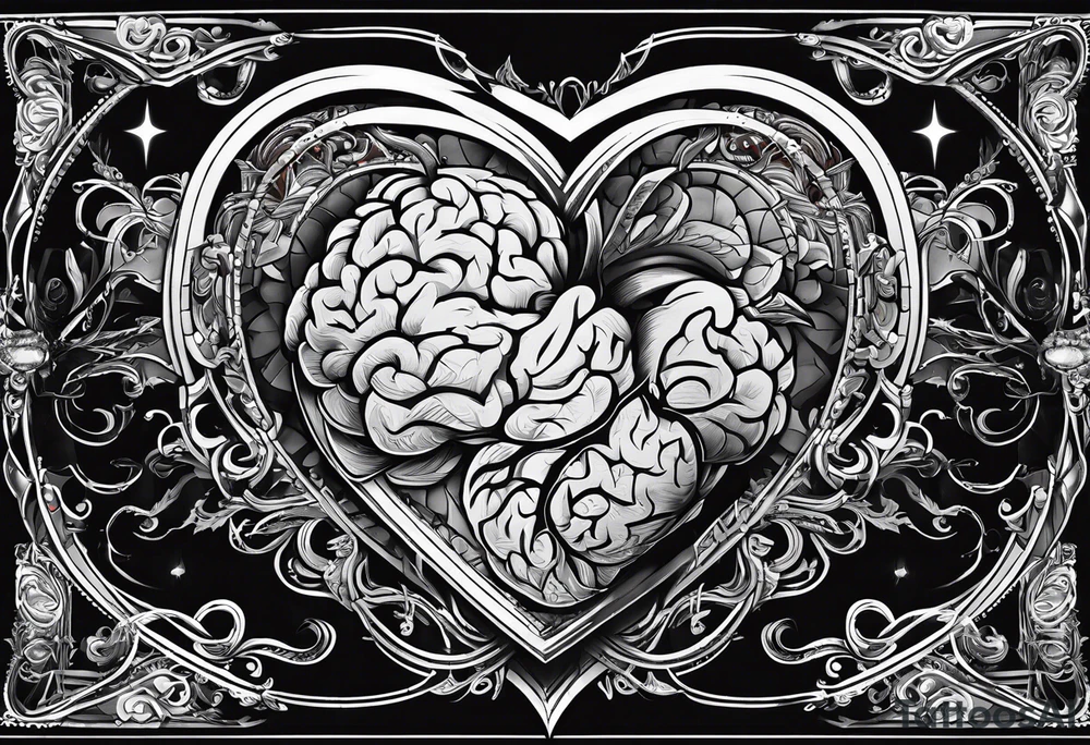Brain, heart, love, heart break makes you strong, worth it, pain makes you stronger, strength, plane, travel tattoo idea
