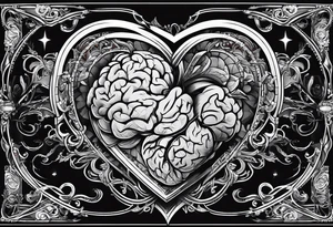 Brain, heart, love, heart break makes you strong, worth it, pain makes you stronger, strength, plane, travel tattoo idea