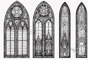 Gothic cathedral window tattoo idea