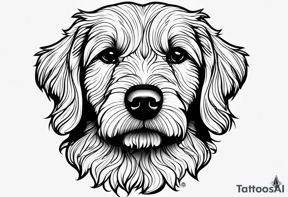small golden doodle tattoo minimal detail tattoo idea small golden doodle tattoo minimal detail tattoo idea