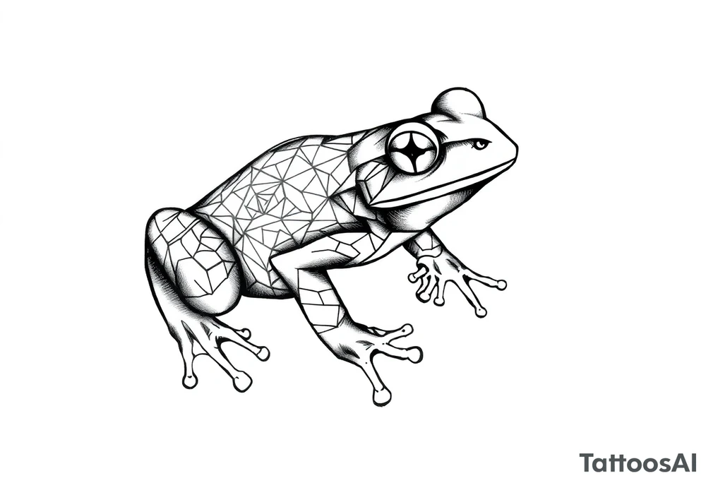 a psychedelic frog tattoo idea
