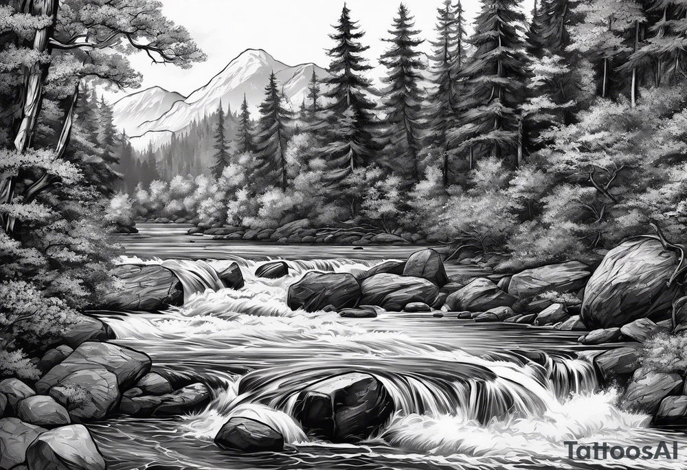 River water tattoo idea