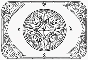 Daisy Rune. Incorporate Norse runes for Freya into a design that contains Daisy's. tattoo idea