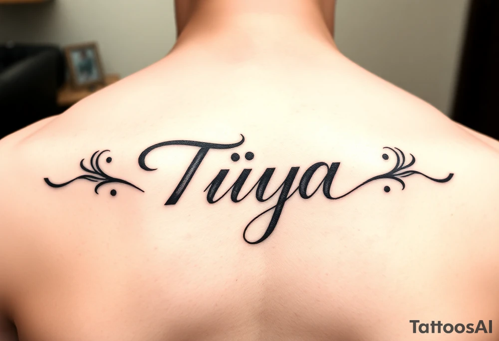 “Tiya” in writing tattoo idea