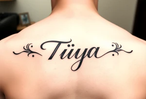 “Tiya” in writing tattoo idea