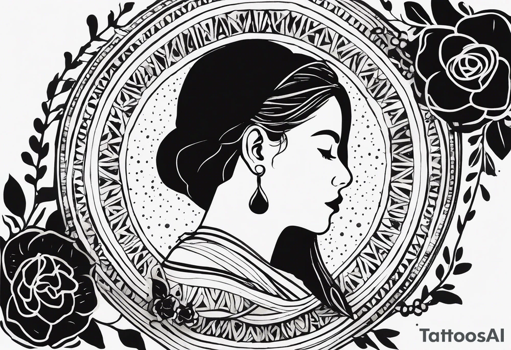 nordic text ᚠᛟᚱᛏᚢᚾᛖ ᚠᚨᚹᛖᚱᛋ ᚦᛖ ᛒᛟᛚᛞ in circul tattoo idea