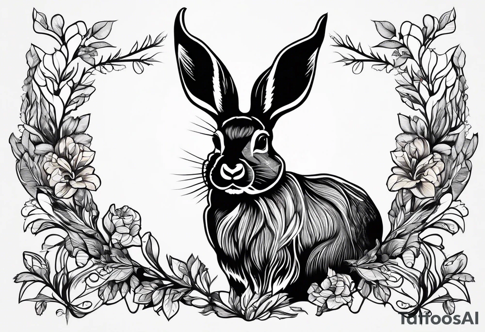 jackalope 
silhouette tattoo idea