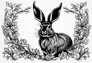 jackalope 
silhouette tattoo idea