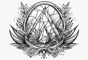 Broken glass and weed tattoo idea