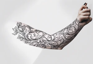 Sleeve tattoo. Vines wrapping around the upper arm. tattoo idea