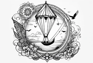 "Go Fly A Kite" spelled out in kite string tattoo idea