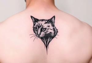 black cat tattoo idea