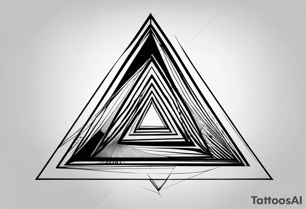 A triangle with nothing inside of it very simple, just a 10 lines tattoo idea A triangle with nothing inside of it very simple, just a 10 lines tattoo idea
