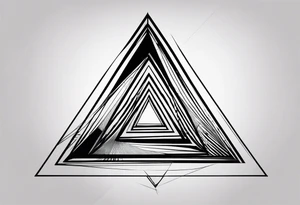 A triangle with nothing inside of it very simple, just a 10 lines tattoo idea