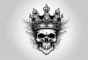 A pointy evil crown tattoo idea