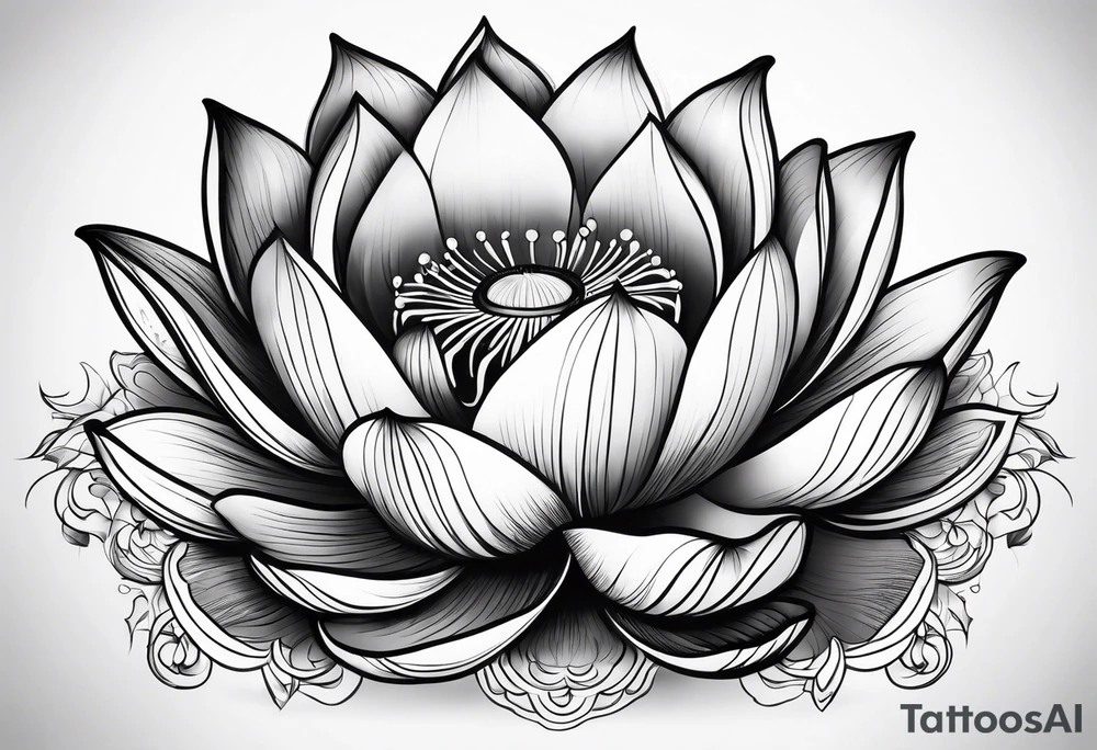 Lotus flower tattoo idea