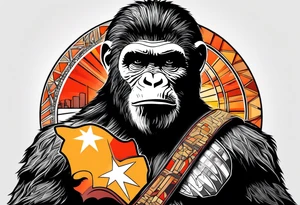 the movie planet of the apes tattoo idea