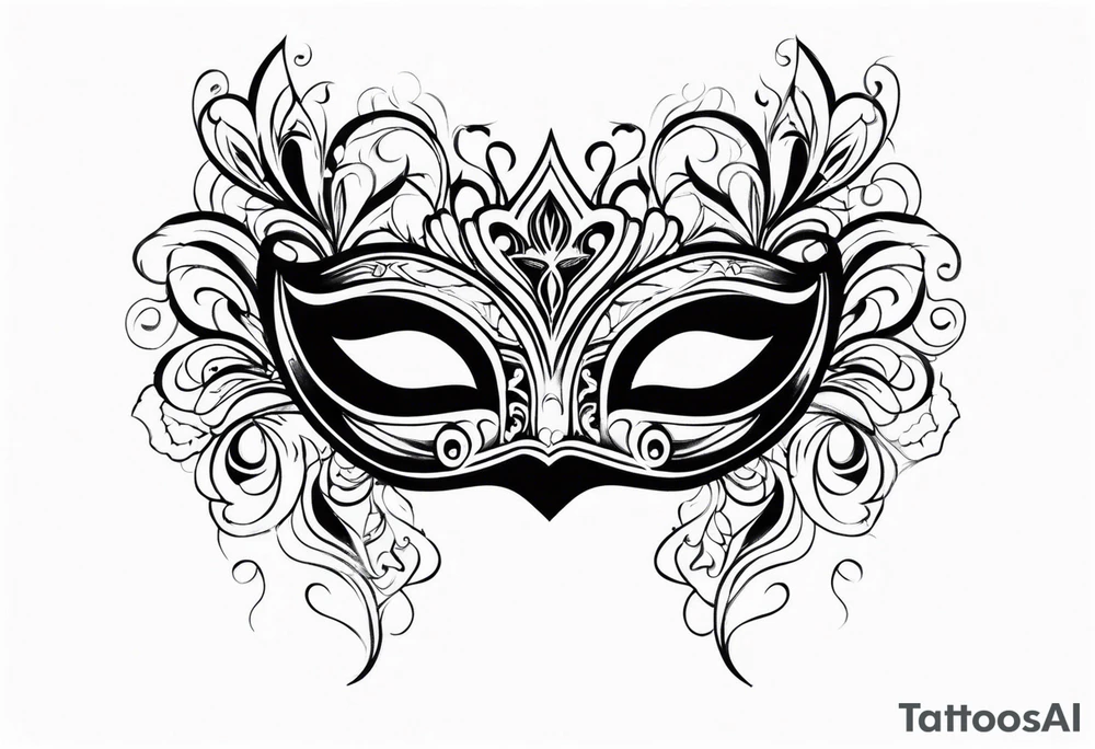 masquerade mask with smoke tattoo idea