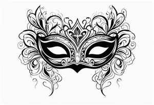 masquerade mask with smoke tattoo idea
