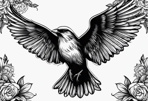 cross, god, birds tattoo idea