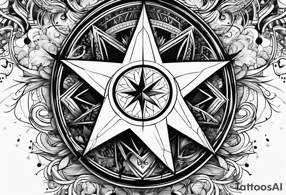 A star in the sky tattoo idea