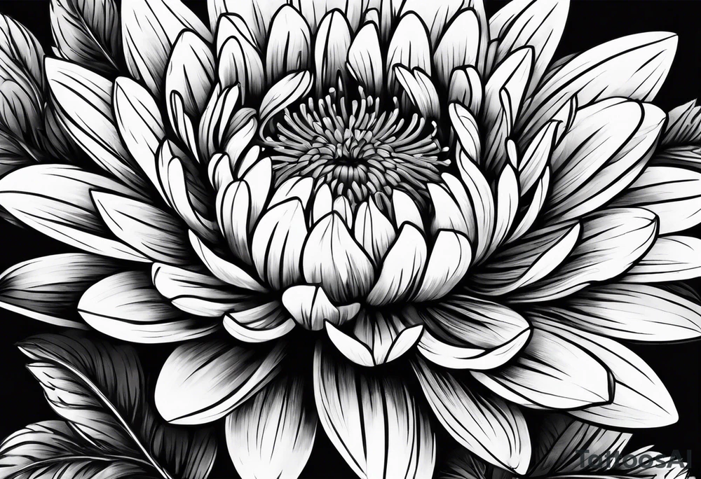 Aster flower tattoo idea