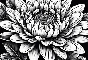 Aster flower tattoo idea