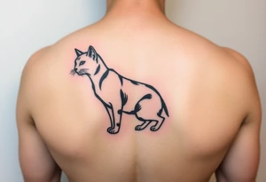 black cat tattoo idea