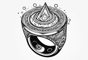 Ring like tattoo for my finger with universe tattoo idea