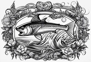 Fishing pole tattoo idea