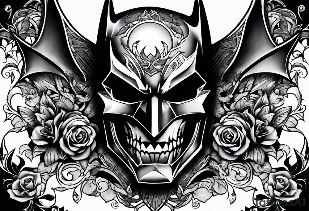 Batman skull tattoo idea