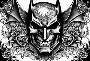 Batman skull tattoo idea