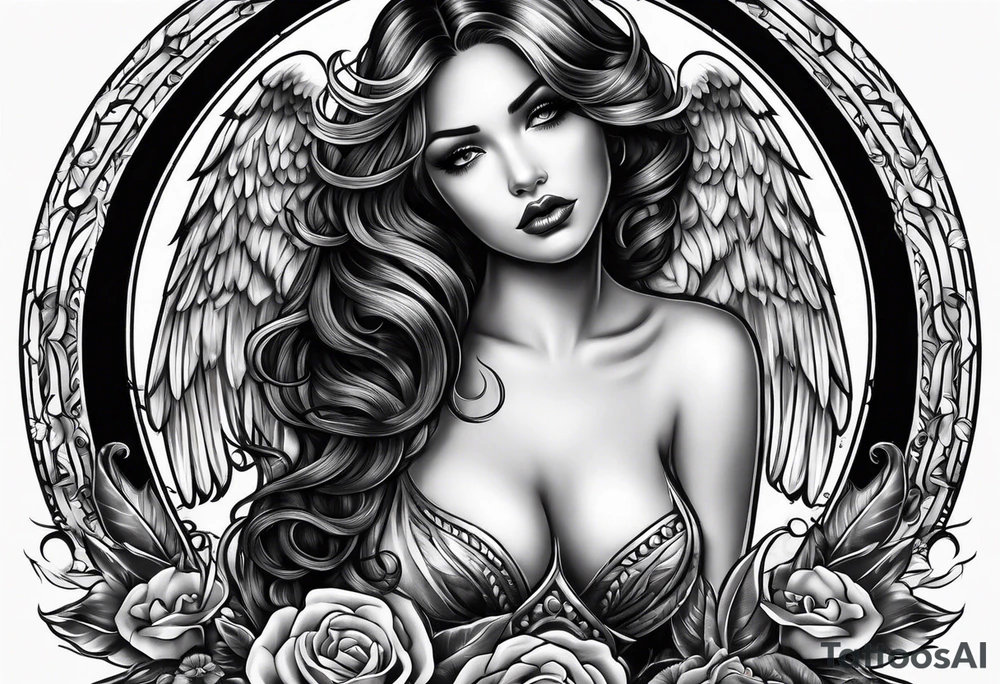 fallen angel tattoo idea