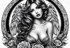 fallen angel tattoo idea
