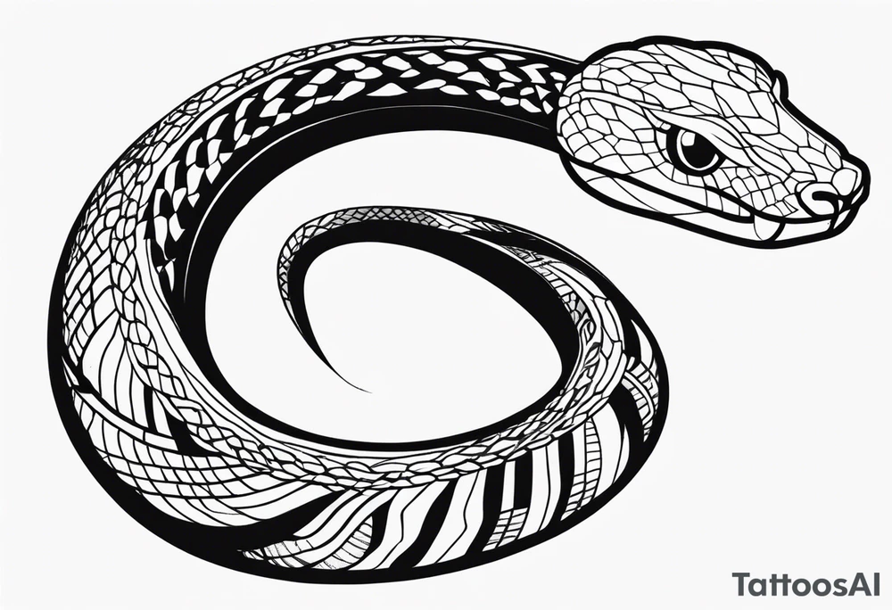 Snake eating it's own tail tattoo idea