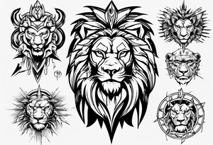 warrior lion tattoo idea