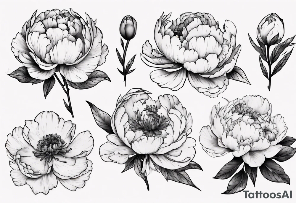 peonie tattoo idea