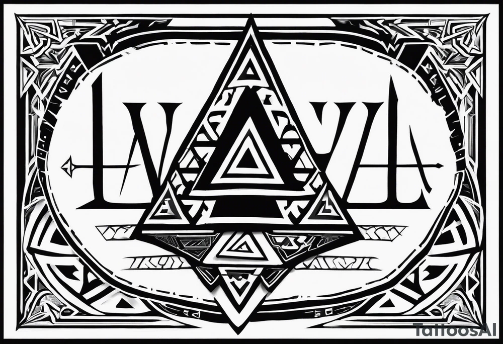 Valhalla shield valknut sword tattoo idea