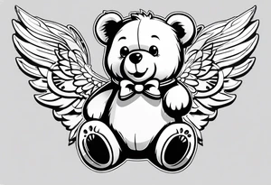 Jojo siwa Teddy bear with wings tattoo idea