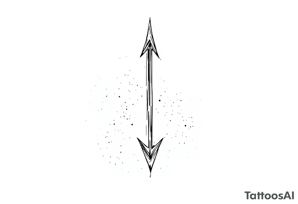 one  arrow  that look down tattoo idea