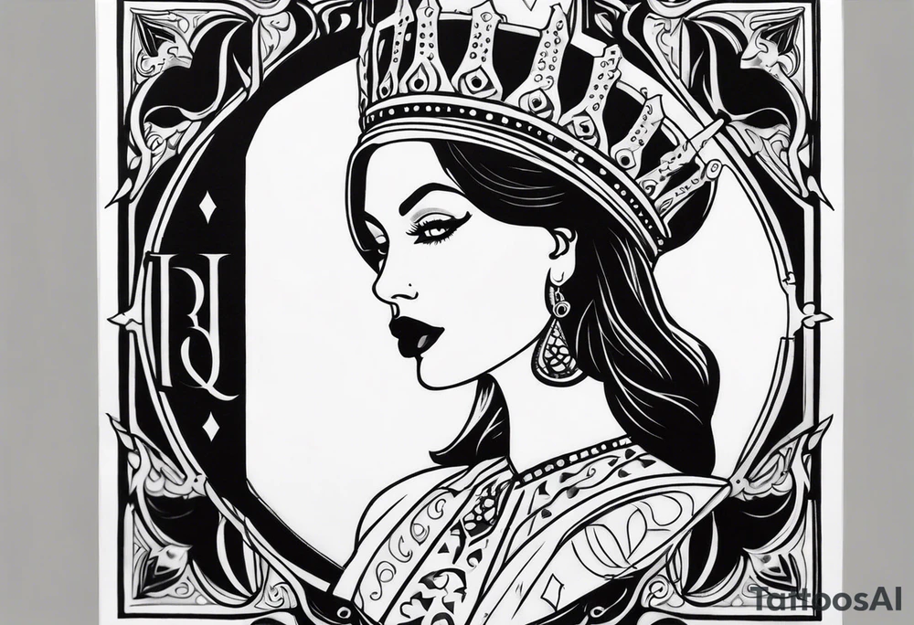 queen of spades,bbc word tattoo idea