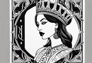 queen of spades,bbc word tattoo idea