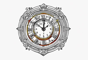 digital retro clock with all numbers being 7 tattoo idea
