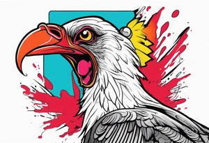 Vulture with bleeding wing tattoo idea